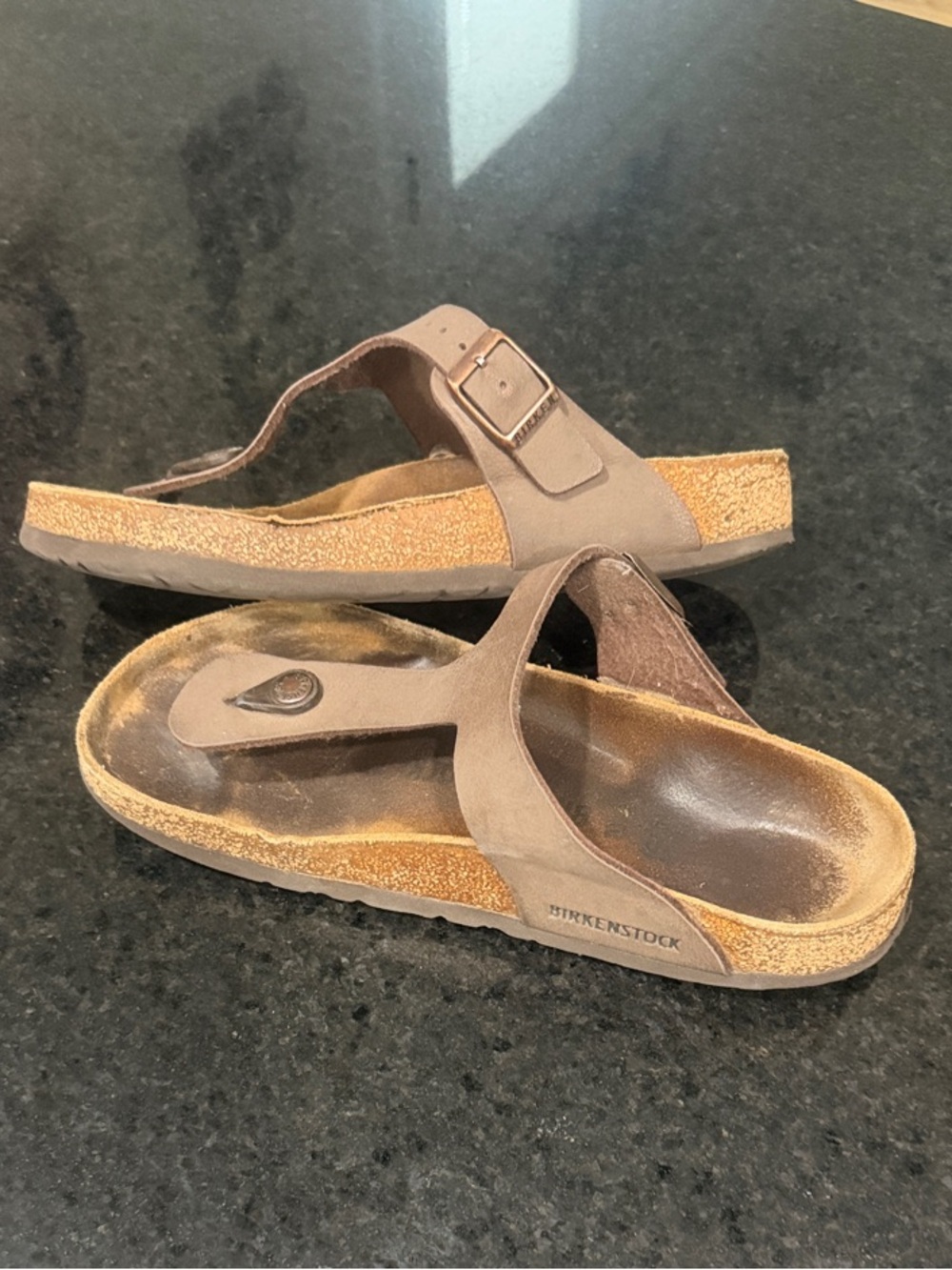 Birkenstock Brown Gizeh Leather Thong - Picture 6 of 12